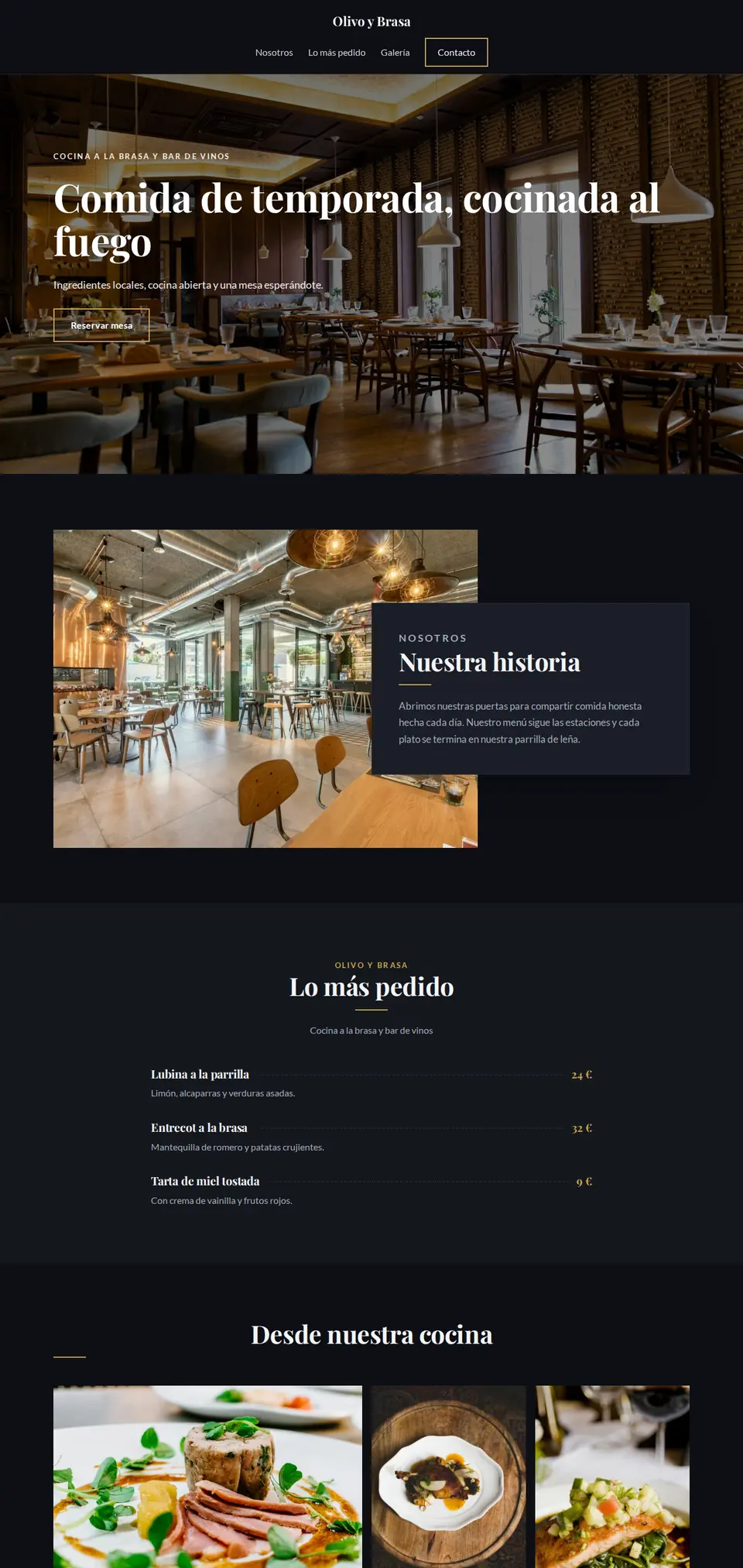 Web creada con el creador de IA de Vagocat
